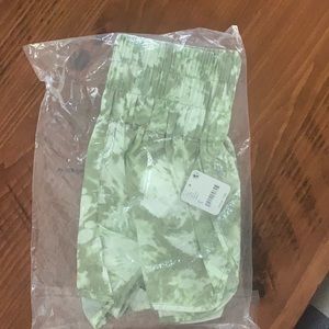 NWT size S Free People The Way Hone Shorts green print